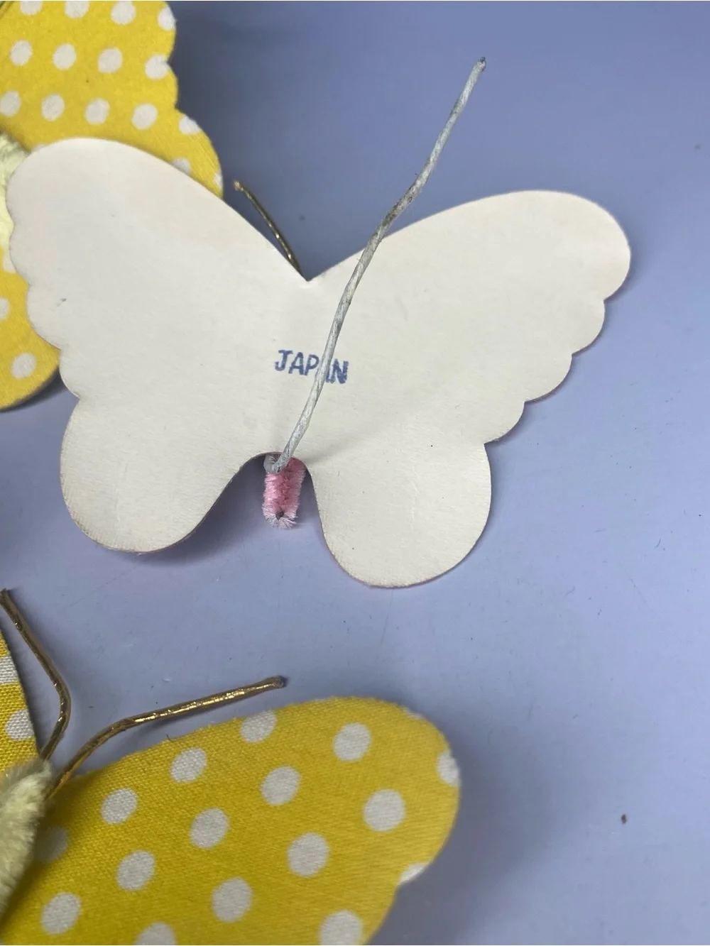 Lot Of 11 Vintage Asst Cloth & Paper Butterflies Made In Japan Hand Crafted